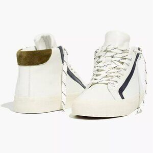 Madewell Sidewalk High-Top‎ Sneakers in Colorblock Leather Unisex Size 8.5 NWOT